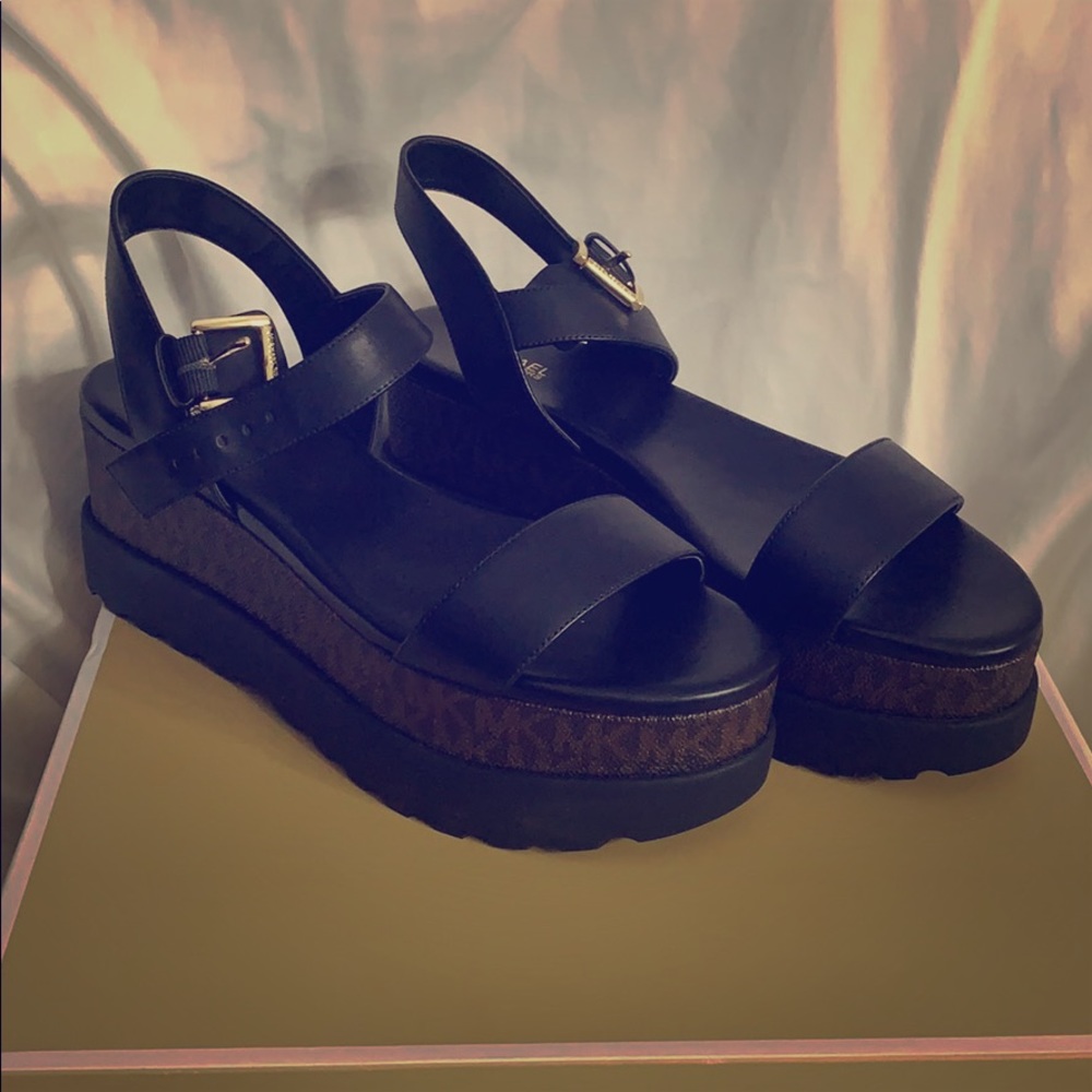 Michael Kors Marlon leather Platform Sandals